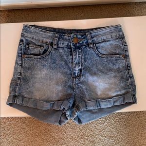 Washed Jean Shorts